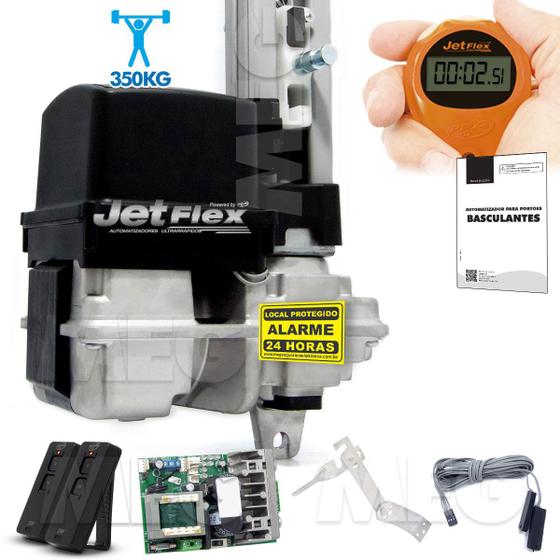 Imagem de Kit Motor Portão Eletrônico Basculante Ppa Jet Flex 1/4 2,5s