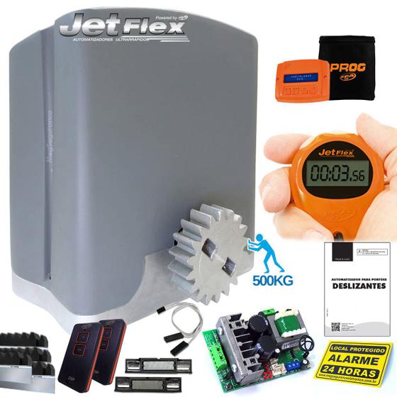 Kit Motor Ppa Deslizante Jet Flex 4m 3 Control Portão 500kg