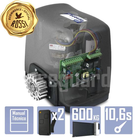 Imagem de Kit Motor Rossi 1/4CV Dz Nano Turbo 2 Control Portão Eletrônico Deslizante 600kg