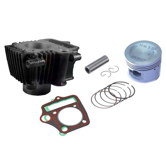 Imagem de kit motor shineray 70cc Pistão Camisa Anéis Junta Dafra Zig 50cc