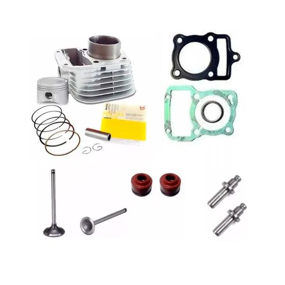 Imagem de Kit Motor Titan Fan 125 2002 2008 Válvulas Retentores Juntas