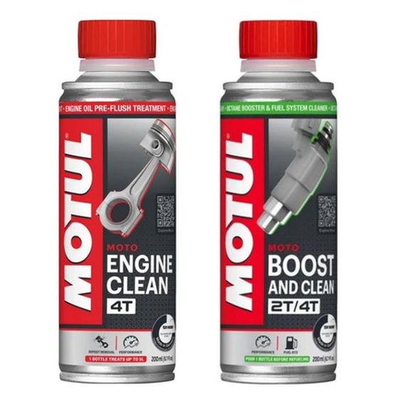Imagem de Kit Motul Limpa Motor Injeção Boost and Clean + Engine Clean