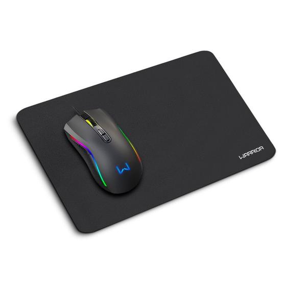 Imagem de Kit Mouse 3600DPI 7 Botões RGB e Mousepad Armory Warrior - MO396