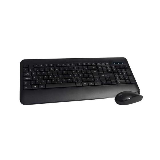 Imagem de Kit Mouse E Teclado C3tech Com Fio Usb Preto Kt-200bk
