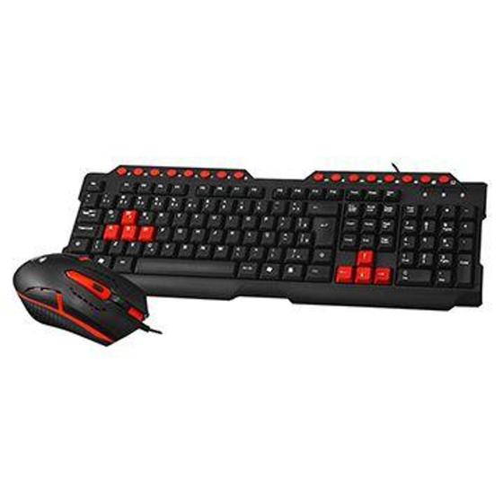 Kit Teclado e Mouse Usb Óptico Led 1000 Dpis Preto Kb-11bk/ms-30bk C3 Tech