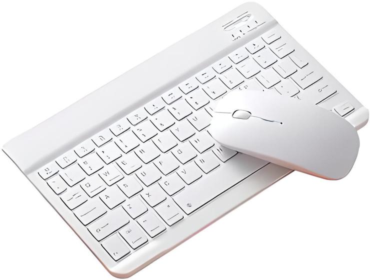 Imagem de Kit Mouse E Teclado Sem Fio Compacto Bluetooth