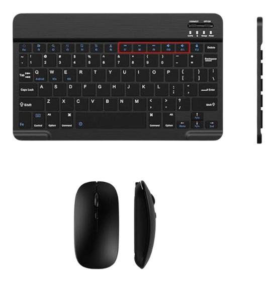Imagem de Kit Mouse e Teclado Sem fio Recarregável Bluetooth Ergônomico Portátil - ANJ.GG