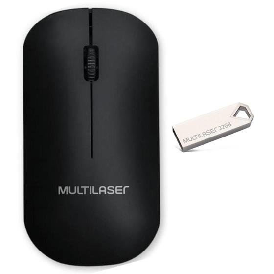 Imagem de Kit Mouse Escritório Sem Fio 10M Plug And Play 1200Dpi E