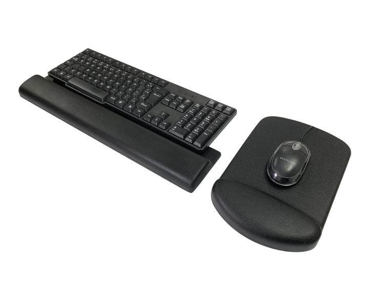 Kit Mouse Pad + Apoio Ergonômico Teclado Em Pu Proderg Suprimentos