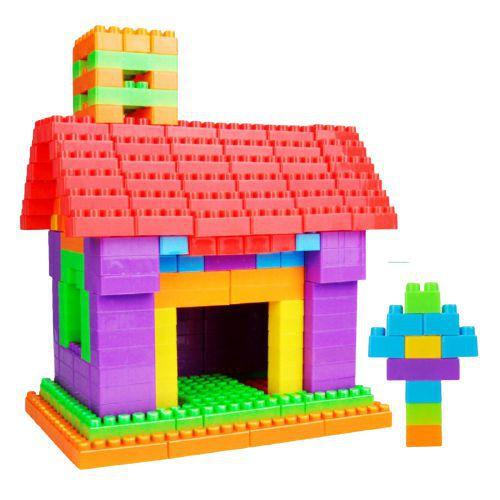 Imagem de Kit multi blocos infantil  c/ 200 peças super econômico e resistente peças confeccionadas especialmente para as crianças