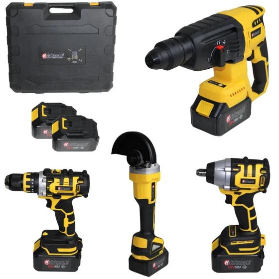 Imagem de Kit Multi Ferramentas 4 em 1 Com 2 Baterias 58V E Maleta Super Útil