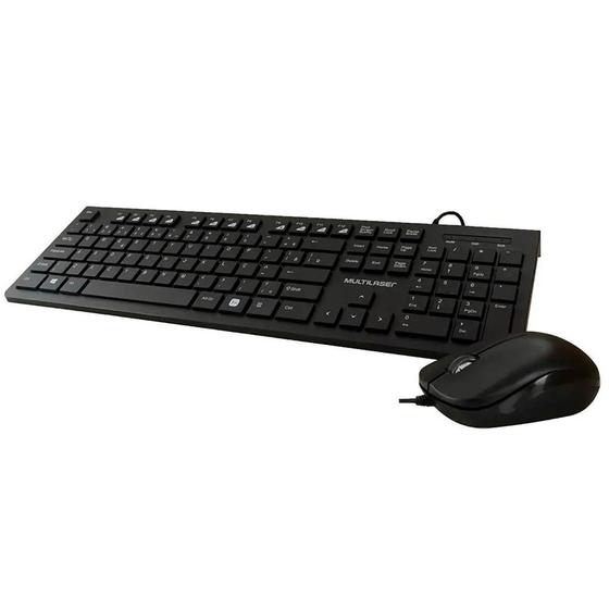 Imagem de Kit Multi Teclado e Mouse Com fio Slim, 1200 DPI, Conexão USB - TC240