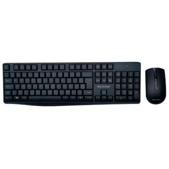 Imagem de Kit Multi Teclado e Mouse Sem Fio Slim, 1600 DPI, Conexão USB e 2.4Ghz, com Pilhas Inclusas, Preto - TC270