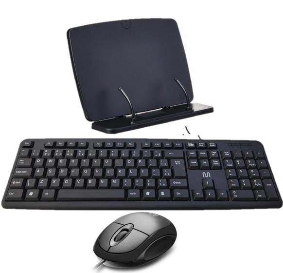 Kit Multilaser Teclado E Mouse C/fio Usb + Apoio P/ Leitura e Tablet - Multilaser e YES Imagem de Kit Multilaser Teclado E Mouse C/fio Usb + Apoio P/ Leitura e Tablet