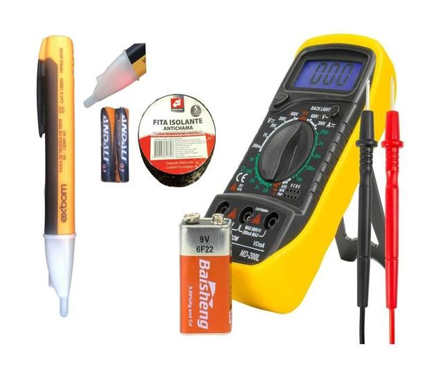Kit Multímetro Digital Profissional Com Caneta Voltagem tensão e Fita Menor preço em Kit Multímetro Digital Profissional Com Caneta Voltagem tensão e Fita
