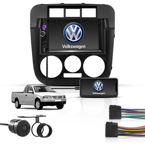 Imagem de Kit Multimidia 7" 2 Din Mp5 Bt Espelha Volkswagen Saveiro G4