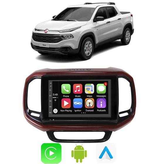 Imagem de Kit Multimidia 7 Pol Android Toro 2016 a 2023 CARPLAY/Android Auto + Câmera de Ré