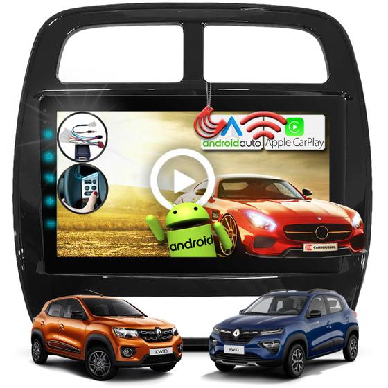 Imagem de Kit Multimidia 9 polegadas Android Renault Kwid - Tela Som Central Redecan Canbus CarPlay GPS Mp5