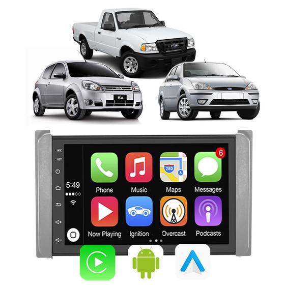 Imagem de Kit Multimidia Android 7" Ford Focus Escort Ranger F250 Ka 2009-2011 Carplay