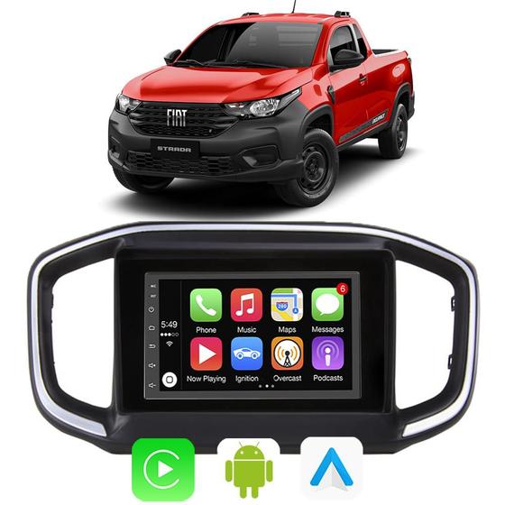 Imagem de Kit Multimidia Android 7 Pol Strada 2021 a 2024 Carplay + Câmera de Ré