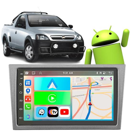 Imagem de Kit Multimidia Android 7 polegadas Chevrolet Montana 2002 a 2012 CarPlay  Câmera 