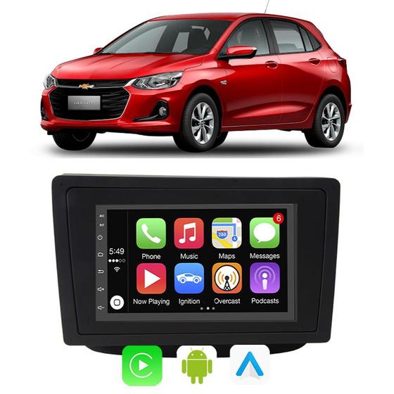 Imagem de Kit Multimidia Android 7 Polegadas Onix 2020 a 2024 Carplay Wifi Waze Youtube