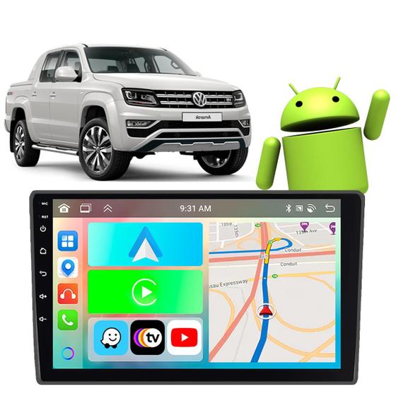 Imagem de Kit multimidia android 9" amarok 12/22 preto volkswagen carp