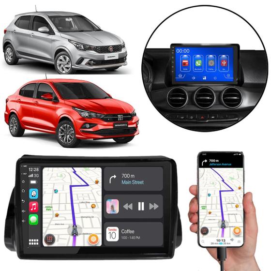 Imagem de Kit Multimidia Android-Auto Argo Cronos 2018 2019 2020 2021 2022 2023 9" MP5 Carplay