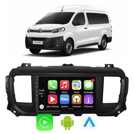 Imagem de Kit Multimidia Android-Auto/Carplay Jumpy Expert 2018 2019 2020 2021 2022 9" Assistente Google Siri