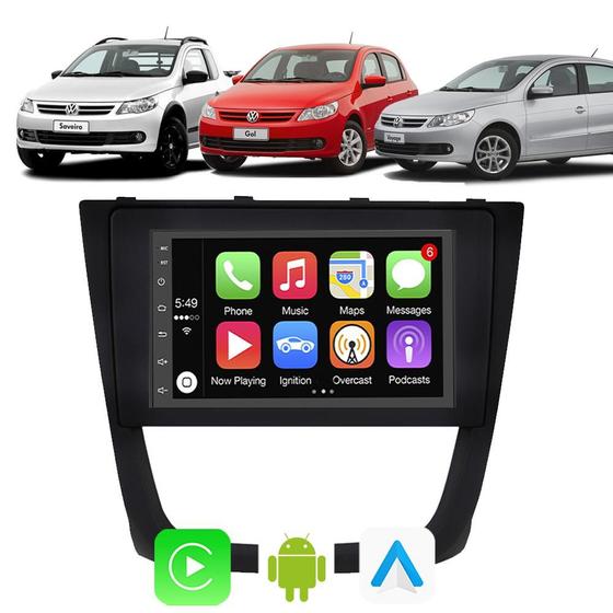 Imagem de Kit Multimidia Android Carplay 7" Gol Saveiro Voyage G5 2008-2012 GPS