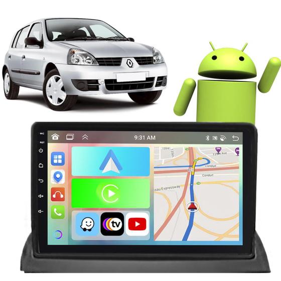 Imagem de Kit Multimidia Android Carplay 9 Polegadas Clio 2000 - 2005 GPS TV Wifi