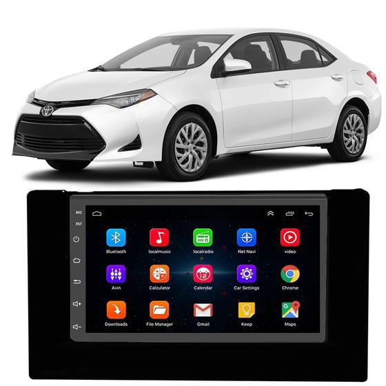 Imagem de Kit Multimidia Android Corolla 2018-2019 7 Pol Youtube + Câmera 
