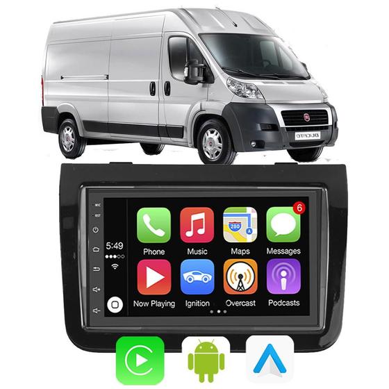 Imagem de Kit Multimidia Android Ducato 2018 - 2021 7 Pol Carplay + Câmera de Ré