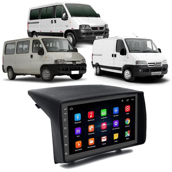 Imagem de Kit Multimídia Android Ducato Boxer Jumper 2006-07-08-09-10-11-12-13-14-15 2 Din 7 Pol GPS Tv-Online BT