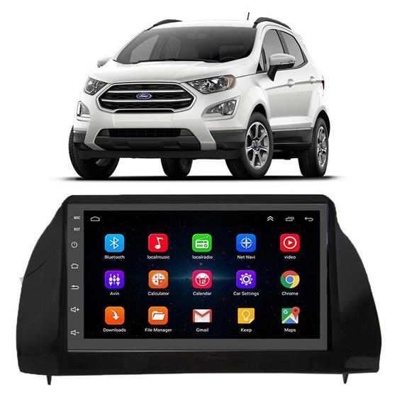 Imagem de Kit Multimídia Android Ecosport 2018 2019 2020 2021 2 Din 7" GPS Intregado Tv Online