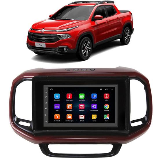 Imagem de Kit Multimídia Android Fiat Toro 2016 2017 2018 2019 2020 2021 2022 7 Polegadas GPS Tv