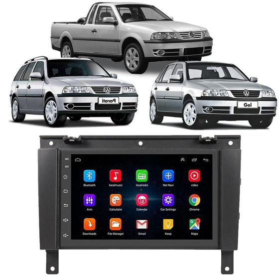 Imagem de Kit Multimidia Android Gol G3 00 01 02 03 04 05 7 Pol Rádio BT GPS TV