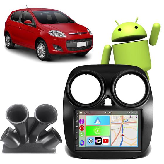 Imagem de Kit Multimidia Android Palio 2012-13-14-15-16-17-18 CarPlay/Android Auto GPS Tv Bluetooth Waze Play Store