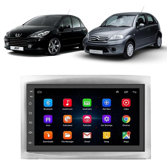 Imagem de Kit Multimídia Android Peugeot 307 Citroen C3 2002 A 2012 7" GPS Integrado Tv Online Wi-Fi USB