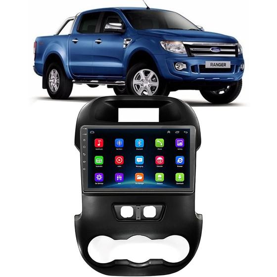 Imagem de Kit Multimídia Android Ranger 2012 2013 2014 2015 2016 9 Polegadas Tv Online GPS Bluetooth