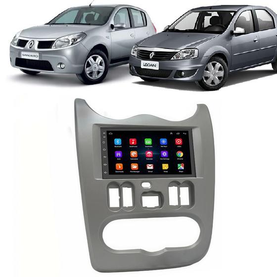 Imagem de Kit Multimidia Android Sandero 2007 2008 2009 2010 2011 7 Pol + Câmera