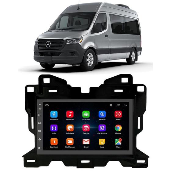 Imagem de Kit Multimídia Android Sprinter 2020 2021 2022 2023 2024 7" Polegadas Gps Waze Google Maps Tv Online