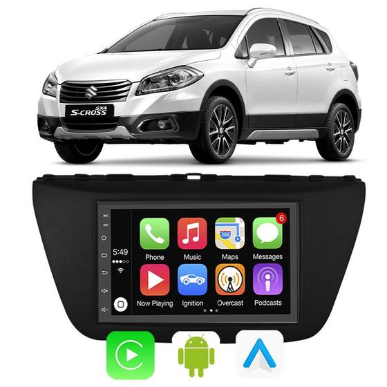 Imagem de Kit Multimidia Carplay Android Auto Scross 2015 A 2018 7" Comando Por Voz Siri Google Assistente Tv