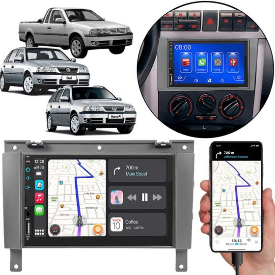 Imagem de Kit Multimídia Carplay Gol Parati Saveiro G3 7 Pol MP5 Touch-screen + Câmera de ré