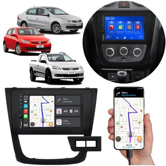 Imagem de Kit Multimídia Carplay Gol Saveiro G5 2008-2012 7 Pol MP5 + Câmera de ré
