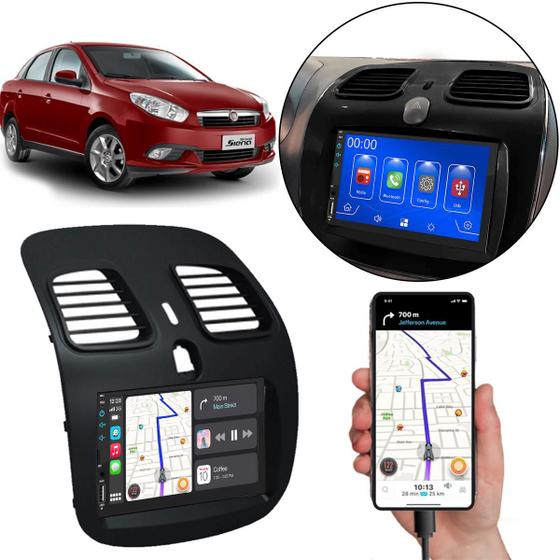 Imagem de Kit Multimídia Carplay Grand Siena 2013-2021 7 Pol MP5 Touch-screen + Câmera de Ré