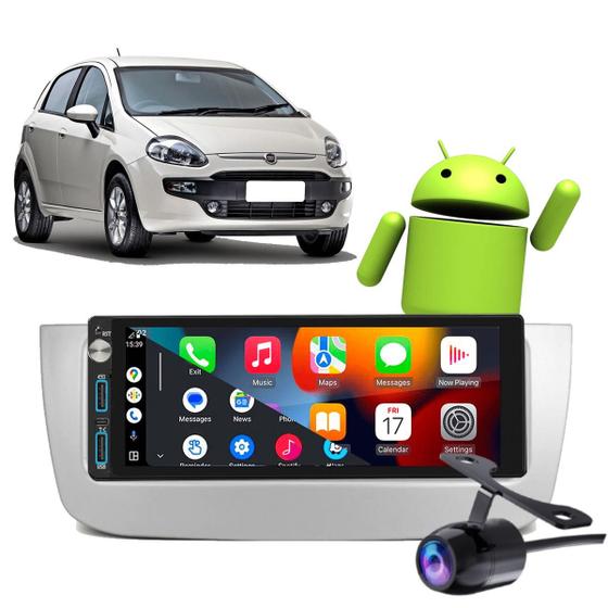 Imagem de Kit Multimidia Carplay Linea Punto 2013-2017 1 Din Bluetooth + Moldura