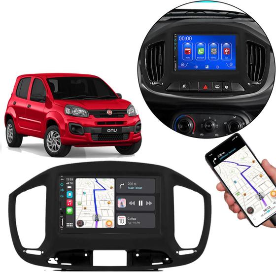 Imagem de Kit Multimídia Carplay Uno 2015 A 2021 7 Pol MP5 Touch-screen + Câmera de ré