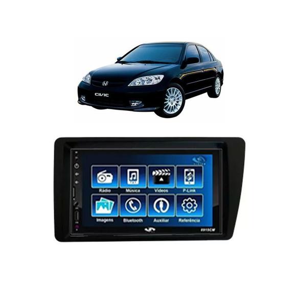 Imagem de Kit Multimídia Civic 2001 / 2006 7 Pol Mp5 Bt Usb Fm Leitor SD