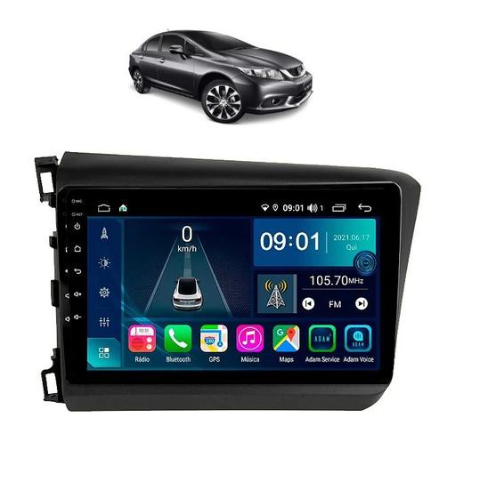 Imagem de Kit Multimídia Civic EXS EXR G9 2015 / 2016 9 Pol Android Carplay Gps 2/64GB - ADAK 2964-G2